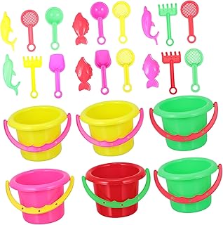 NOLITOY 48 Peças Balde De Praia Balde De Areia Baldes De Areia E Pás Para Crianças Boneca De Praia De Areia Baldes De Praia Pá De Areia Brinquedo De Praia Brinquedo Infantil Mini Balde De