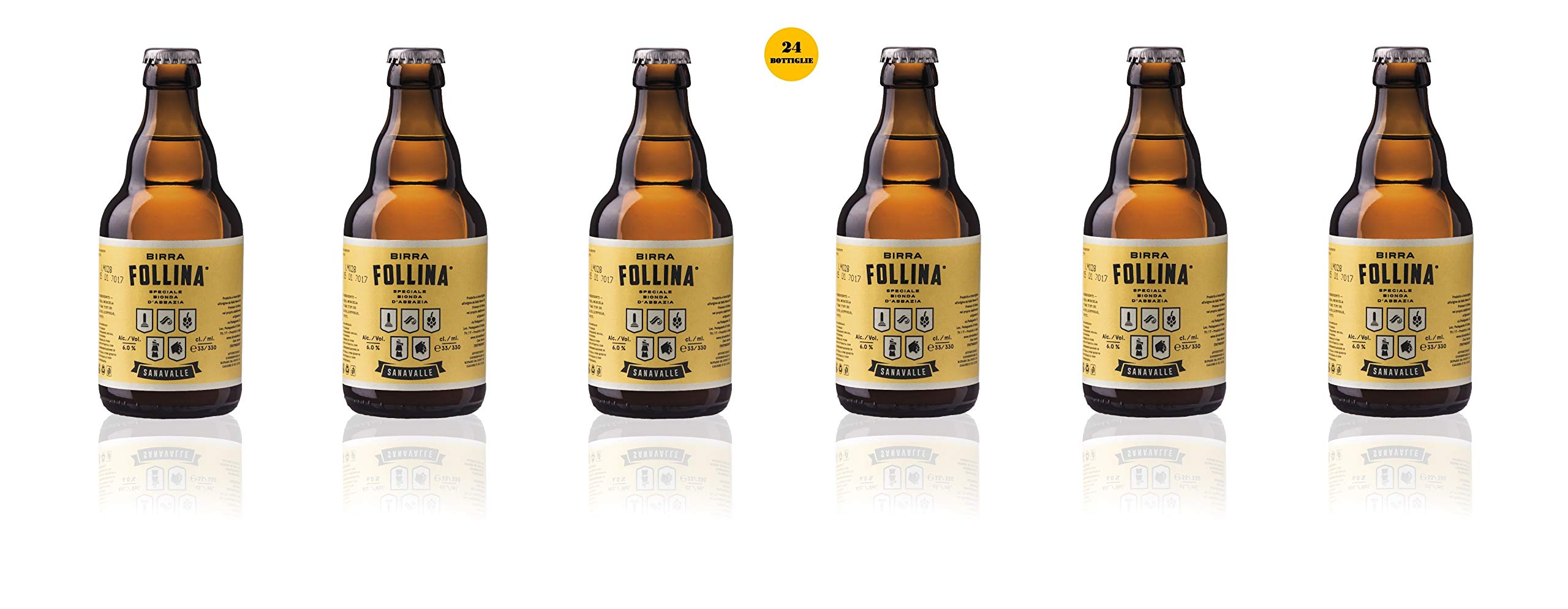 Birra Follina - Sanavalle - Birra Artigianale Belgian Amber Ale non filtrata e non pastorizzata - 33cl - Gradazione Alcolica 6.0% - Prodotta in Italia (24)
