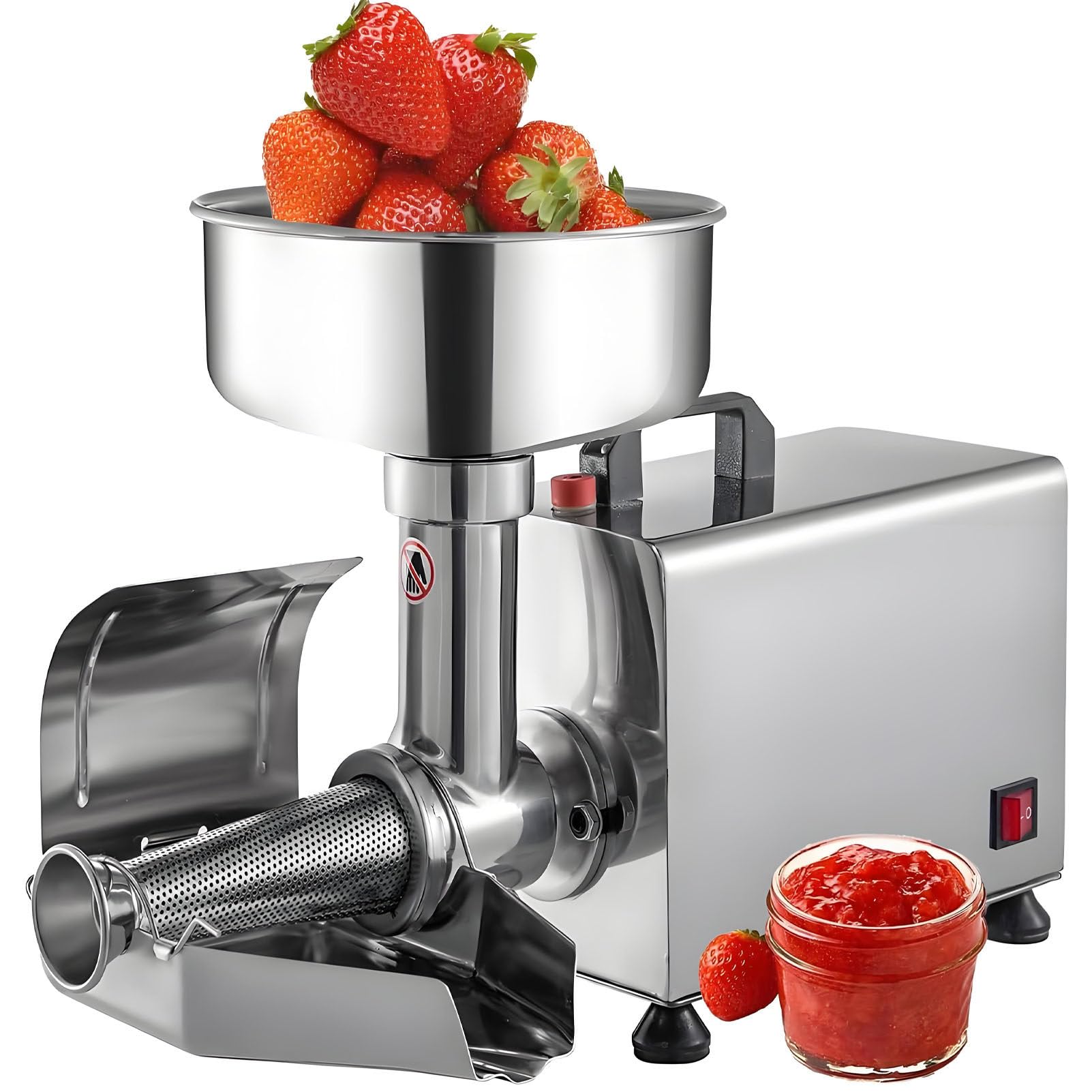Macchina per la macinazione dei pomodori Commerciale, passapomodoro Elettrico da 450 W, pressa per Alimenti in Acciaio Inossidabile, per Salsa di Pomodoro, Fragole e mirtilli 110V