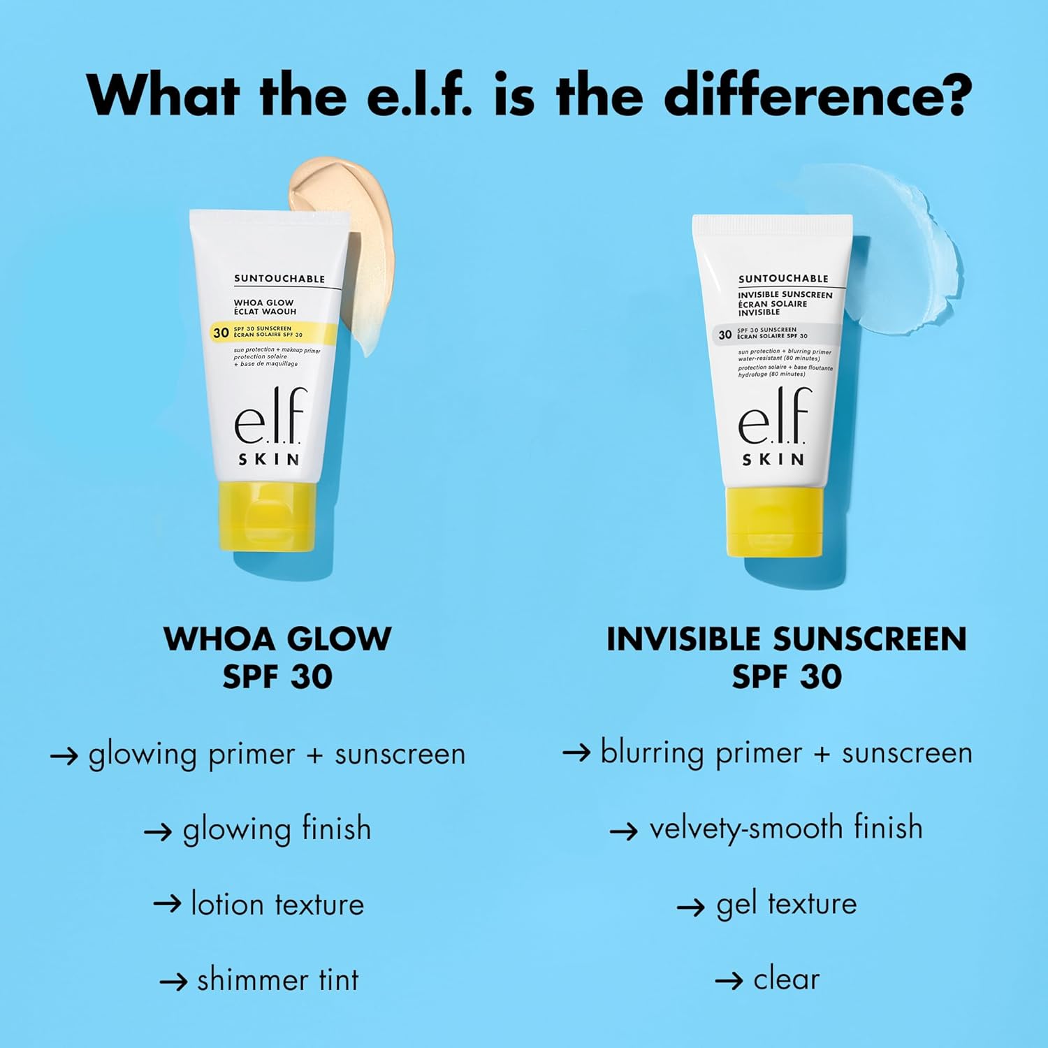e.l.f. SKIN Suntouchable Invisible SPF 35, Lightweight, Gel-based Sunscreen For A Smooth Complexion, Doubles As A Makeup Primer, Vegan & Cruelty-Free, Packaging May Vary (Pack of 2)