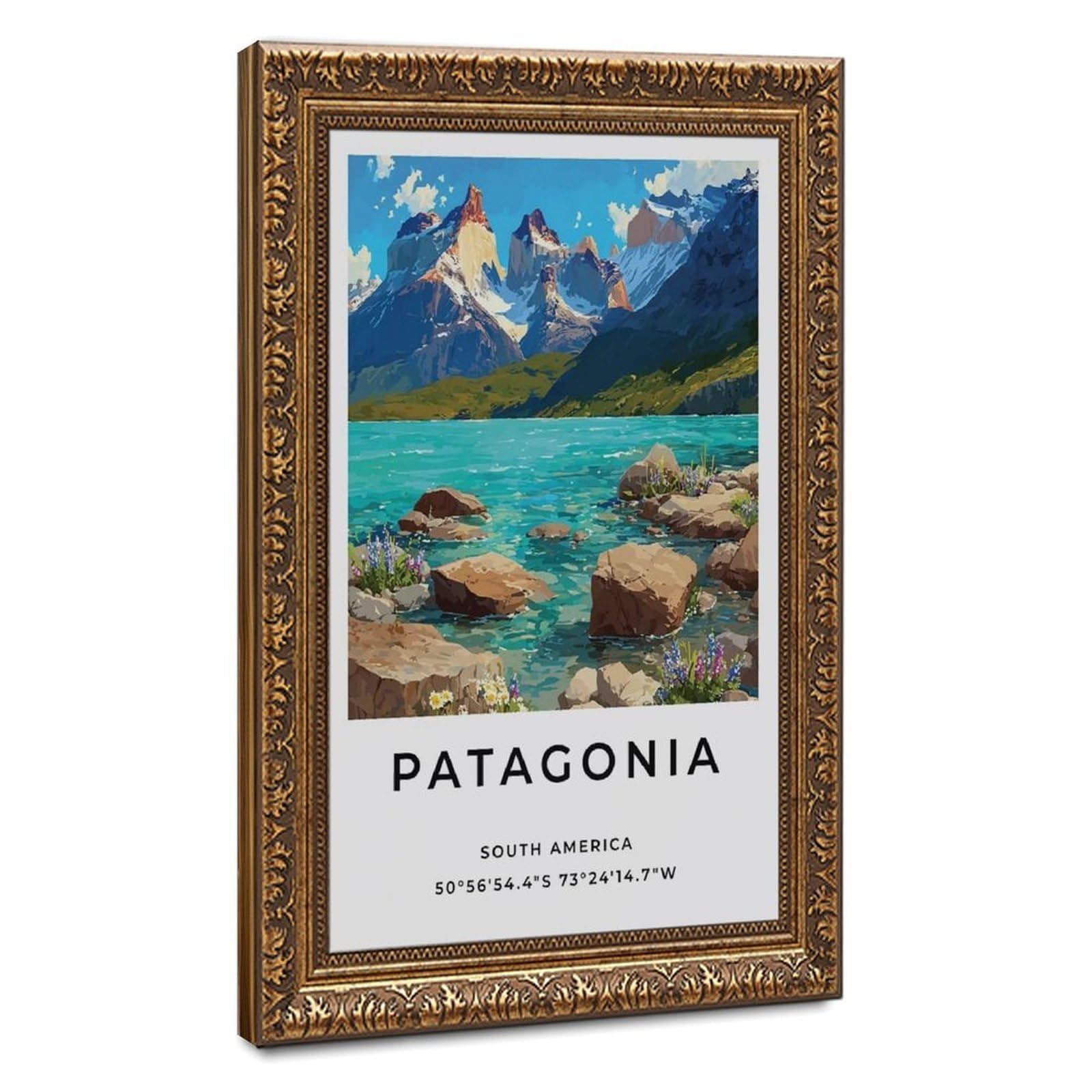 Lxwnze Ivory Patagonia Art Chile Torres Del Paine National Park Trave（46） Canvas Poster Bedroom Decor Landscape Office Room Decor Gift 24" L X 36" W