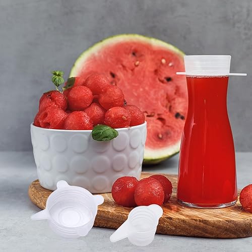 Miniatura 5 de Tapas elásticas de silicona, tapa de sello de silicona reutilizable, adecuadas para tapas de botellas de tamaño pequeño (paquete de 12)