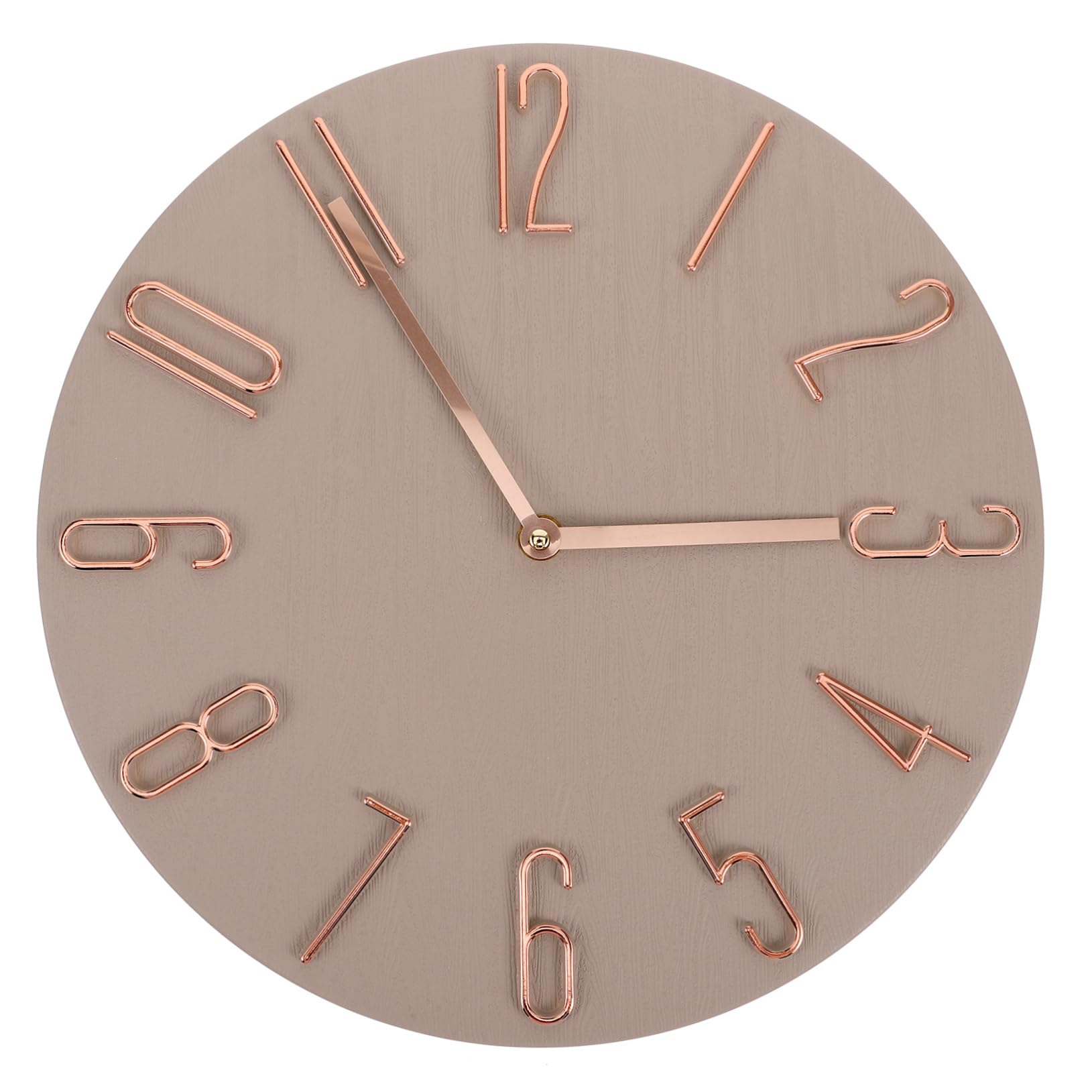 Horloge murale beige au design moderne et simple en ABS robuste