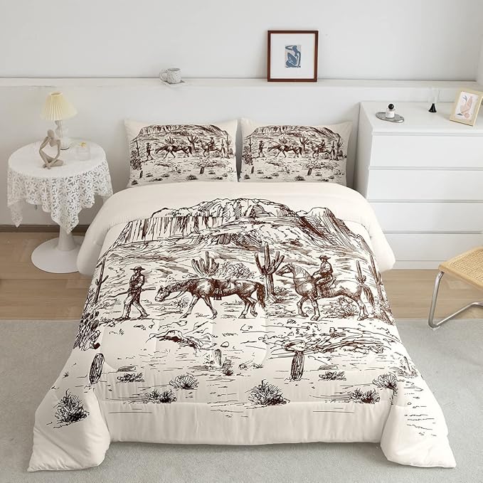 Wild West Comforter Set Twin Cowboys Bedding American