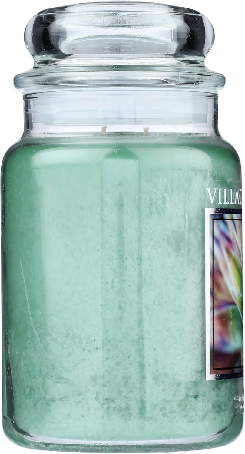 Village Candle Awaken Large Apothecary Jar Candle, 21.25 Oz, Traditions Collection, Green
