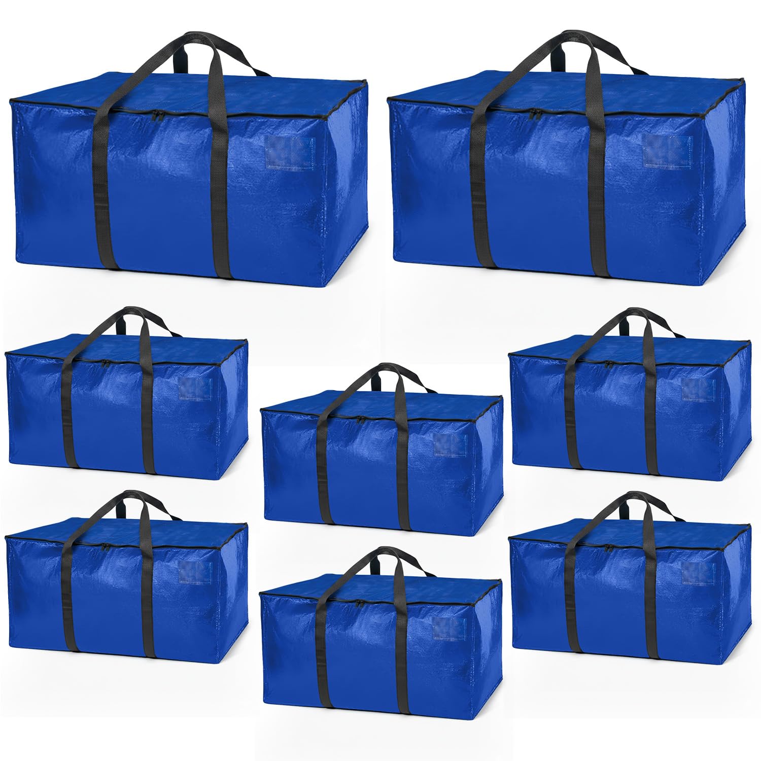 Heavy Duty Moving Boxes or Storage Bags – Storage Bins with Lids, Large Moving Bags with Backpack Straps & Handles – Moving Supplies for College Dorm or Christmas Decorations, 6 Pack — view 8
