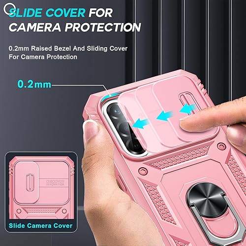 Miniatura 3 de LeYi Funda para teléfono Galaxy A36-5G compatible con Samsung A36 5G con 2 protectores de pantalla, cubierta de cámara deslizante de grado militar,