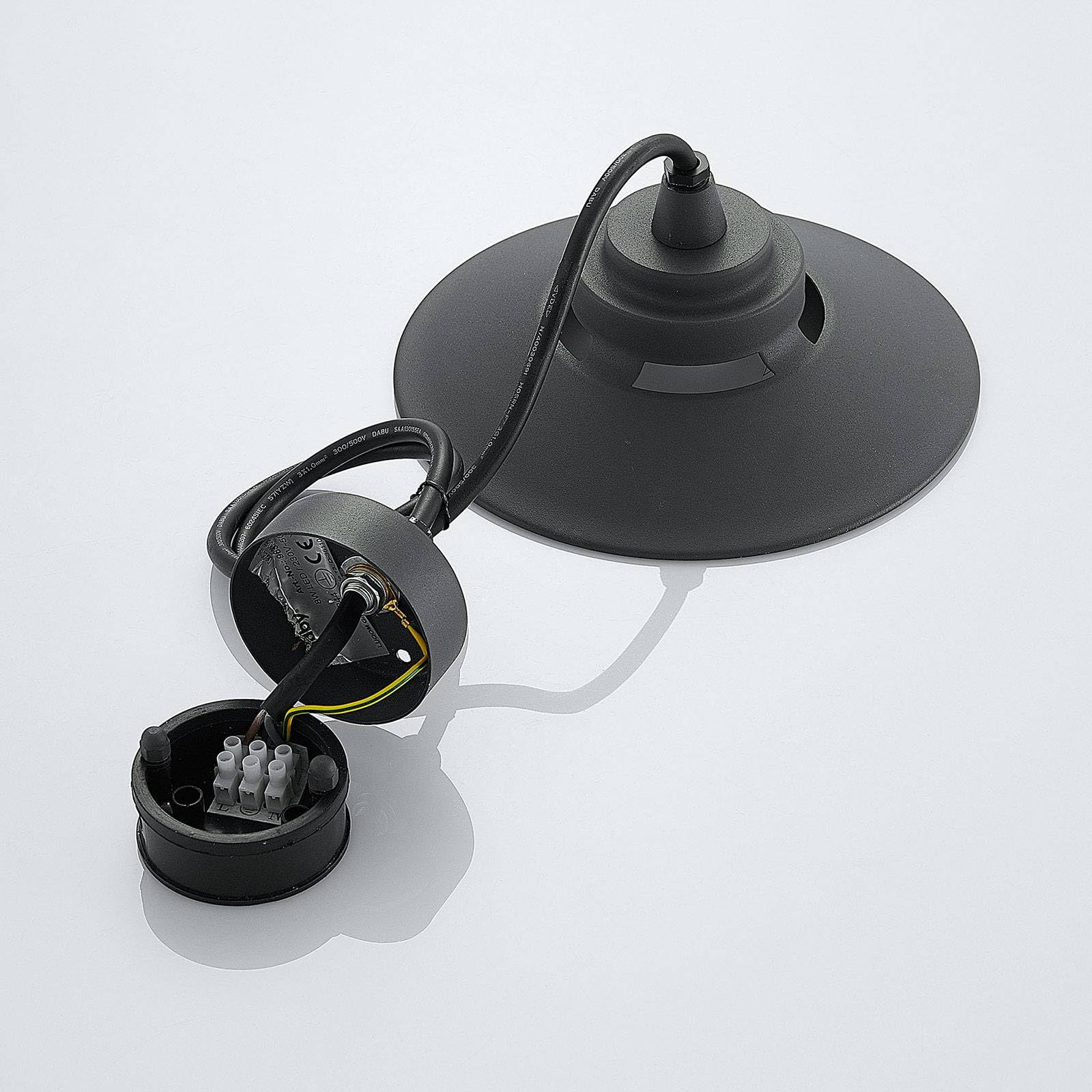 Lindby LED Lámpara para exterior Cassia (Moderno) en Negro hecho de Aluminio (1 llama, lámpara colgante