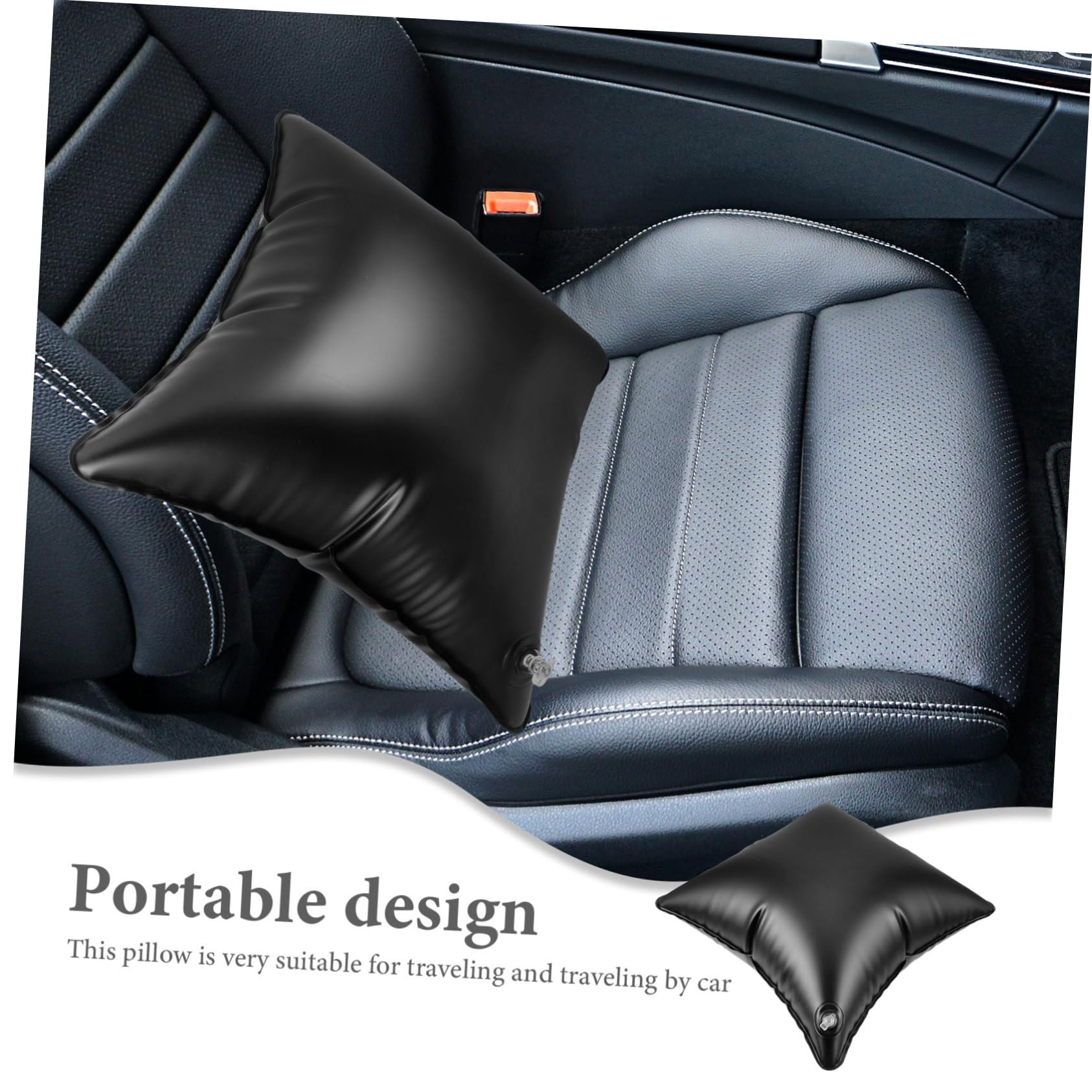 TOPBATHY 4piezas Almohada Inflable De Viaje Water Resistant Cojín Ergonomico para Camping y Automóvil Diseño Portable y Ligero para Al Aire