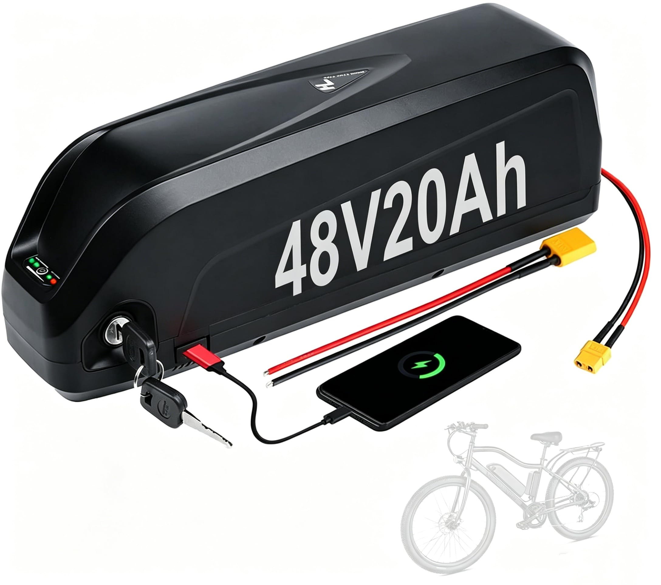 Amazon.com: VISET LI 48V 20AH Ebike Battery with BMS, XT60