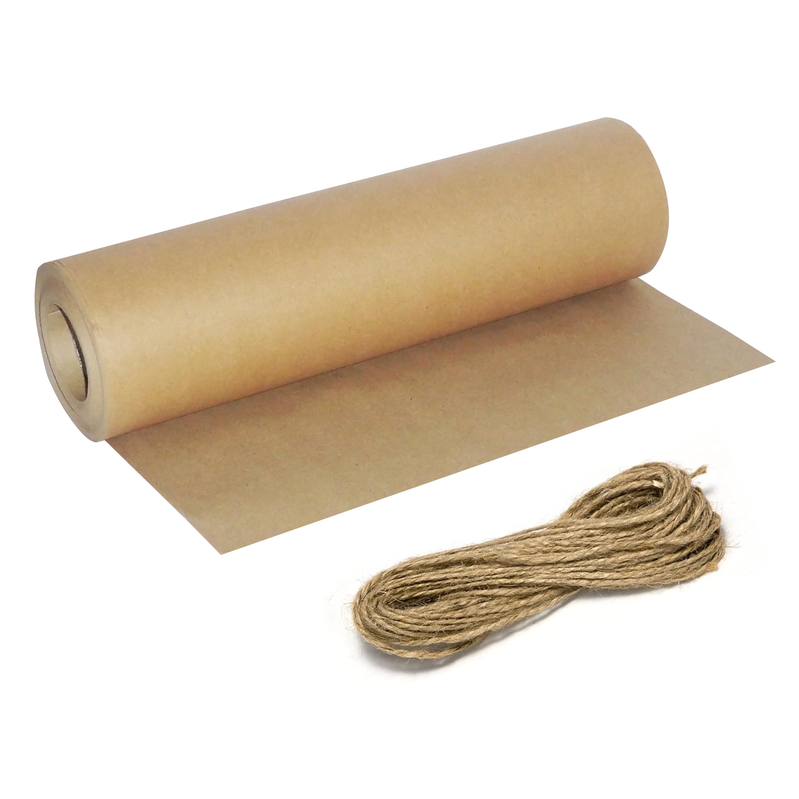 Baxcdyswe Carta da Pacchi, 30cm*30m Carta Kraft Con Cavo 20m, Marrone Riciclata Naturale per Confezioni Regalo, Artigianato, Produzione Fai Da Te, Decorazione, Posta, Spedizione, Vacanze, Feste