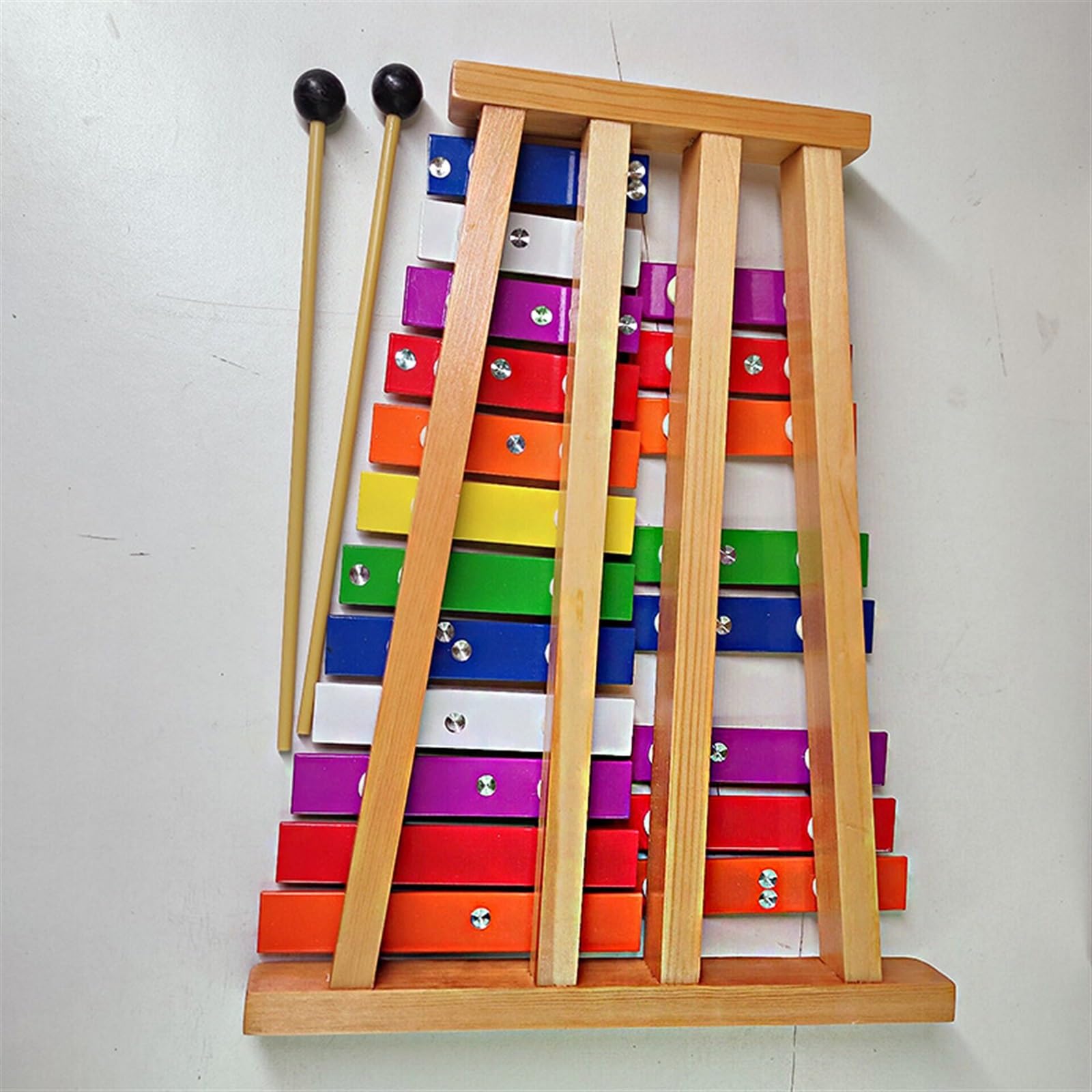Glockenspiel Strumento a percussione xilofono glockenspiel con base in legno, piastra in alluminio a 20 note