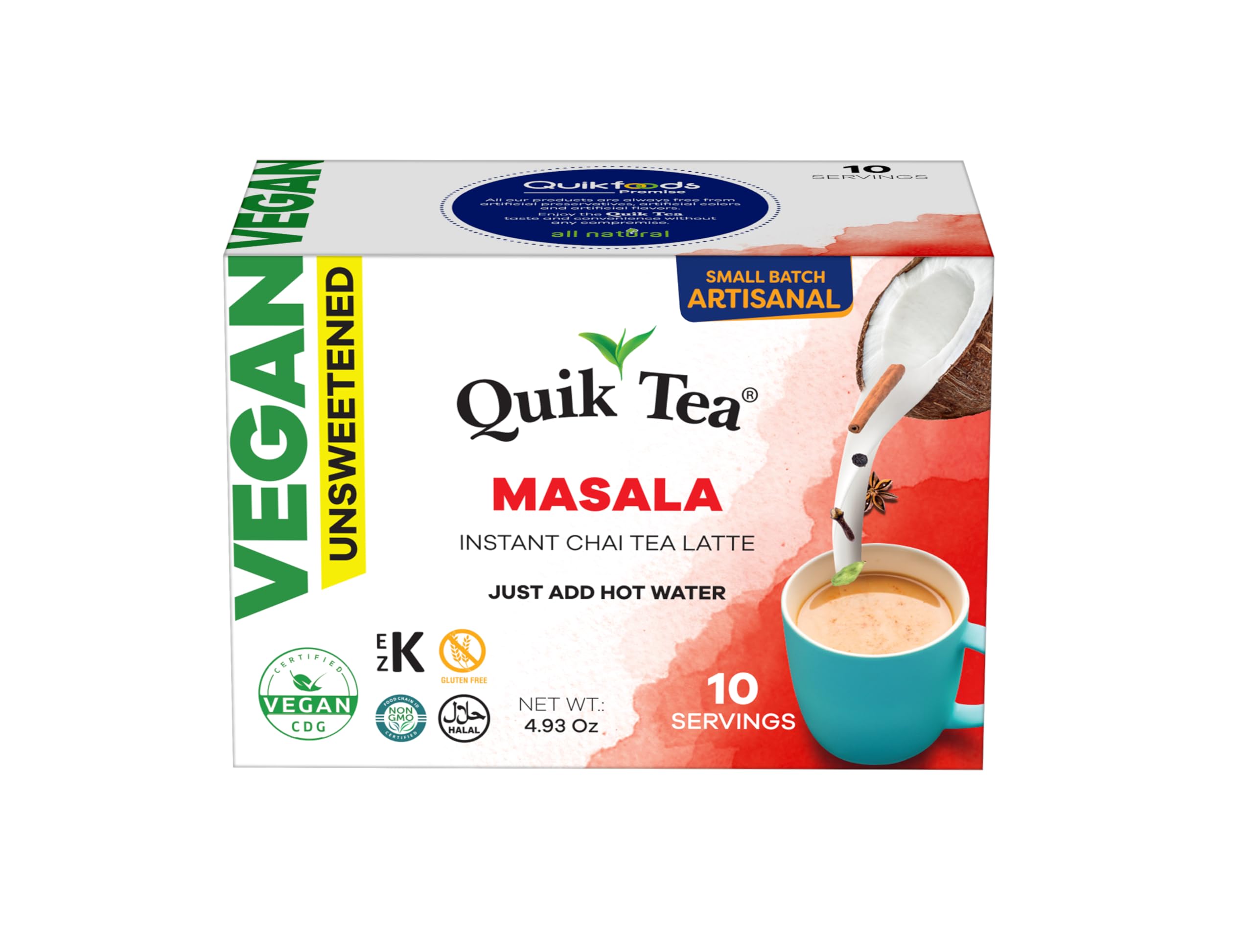 Amazon.com : QuikTea Instant Unsweetened Vegan Masala Chai Tea