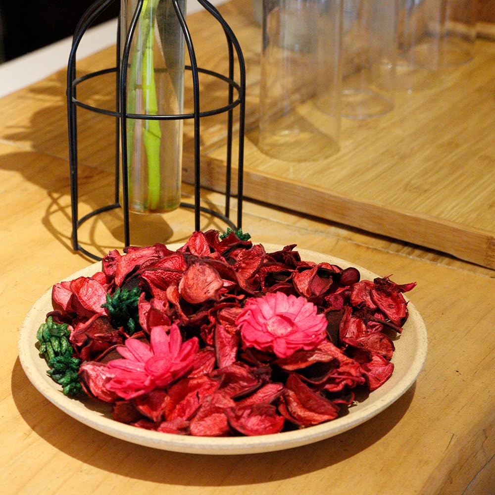Qingbei Rina Sacchetti rossi per pot-pourri, profumati alla cannella, per riempire ciotole, fiori secchi e profumati per la casa, misura piccola