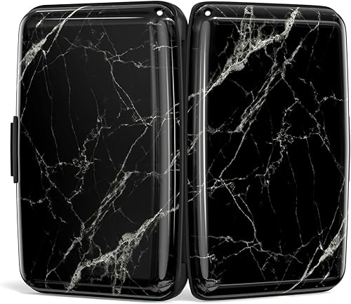 Miniatura 4 de Hsxnam Soporte para tarjetas de crédito pequeño RFID de metal para tarjetas de crédito bonito tarjetero de visita estuche de identificación de