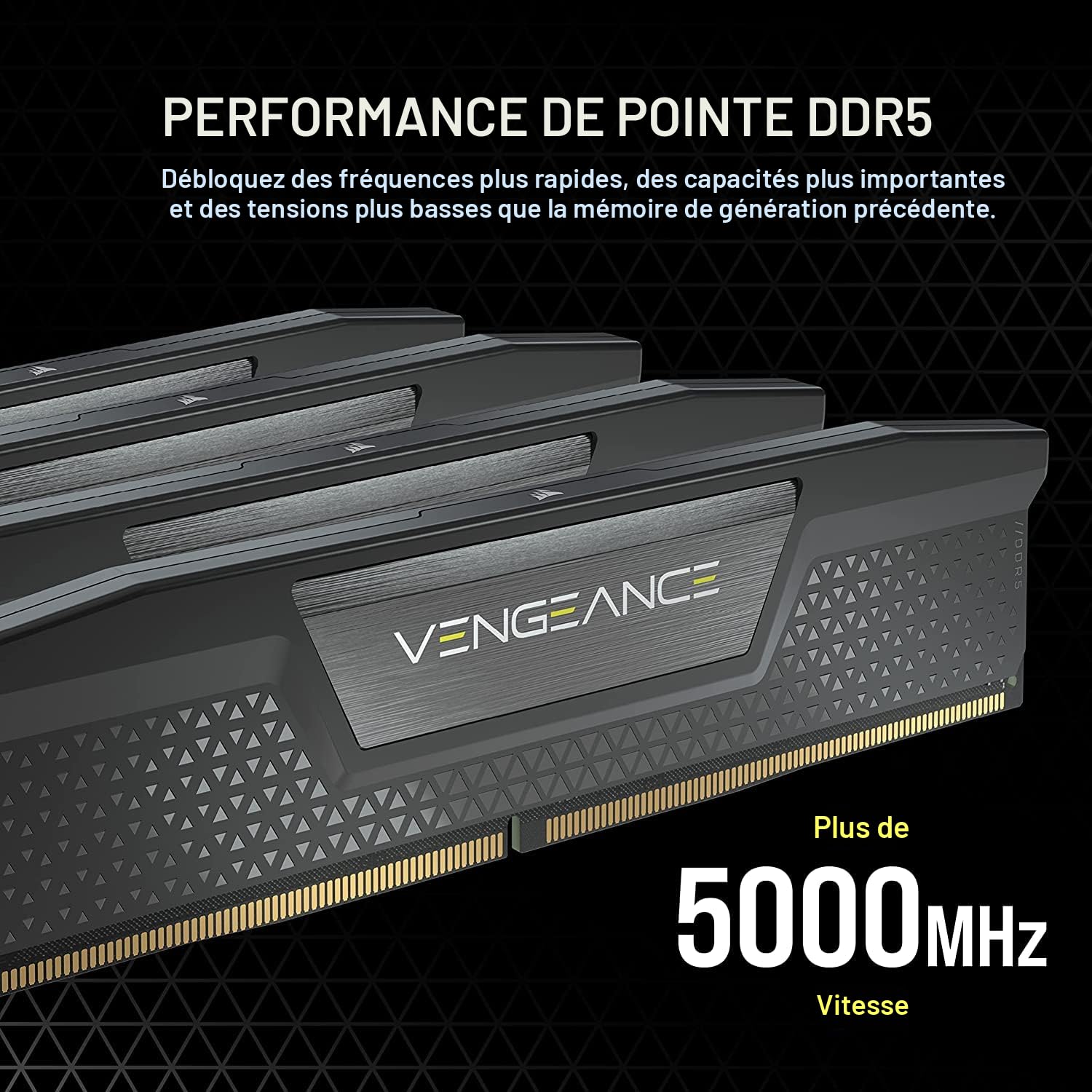 CORSAIR Vengeance DDR5 RAM 32 Go (2x16 Go) 6000MHz CL36 Intel XMP