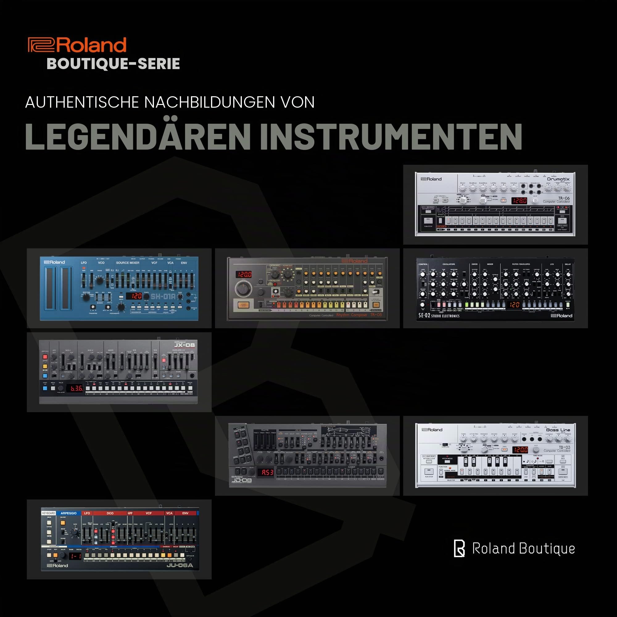 Roland JD-08 Soundmodul Boutique-Synthesizer – Kompakte, moderne Nachbildung des legendären Roland JD-800 aus den 90er Jahren mit neuen Effekten, polyphonem Sequencer und mehr – Leicht, mobil