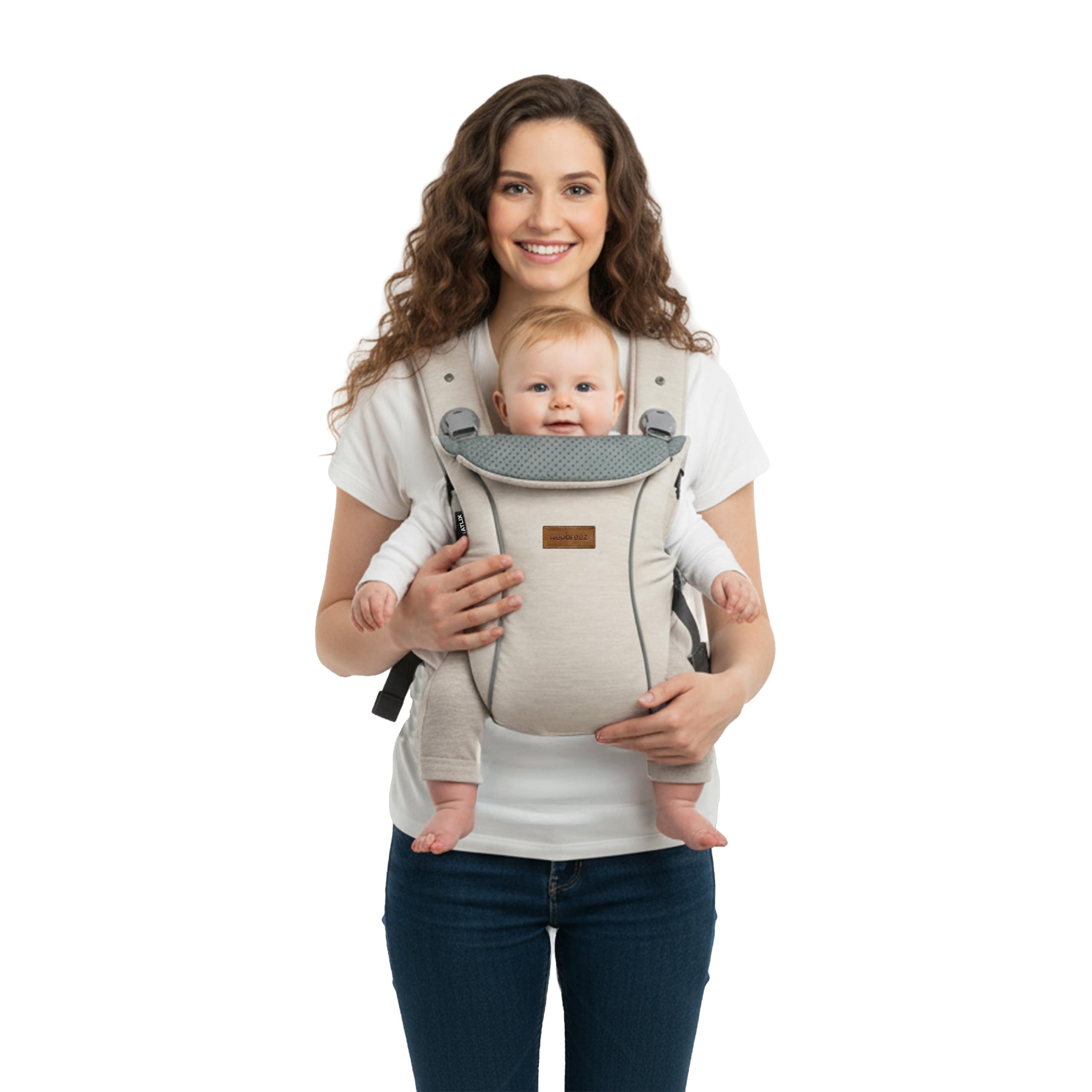 ATLIX 3-in-1 Baby Carrier for Newborns to Toddler,Head Support,Extra Soft&Ergonomic,Detachable Privacy Hood&Saliva Cotton Bib,Lightweight Front&Back Backpack Infant Carrier,8-33lbs,3-15kg-image-16