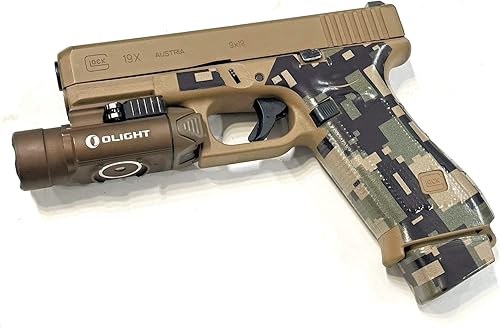 Miniatura 7 de Handleitgrips Envoltura de agarre de vinilo de camuflaje digital verde desierto para Glock 19x