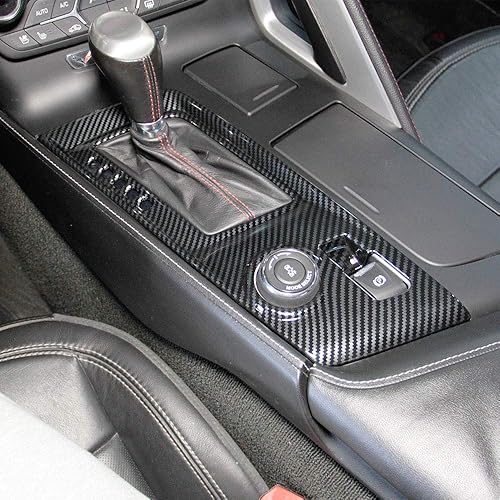 Miniatura 6 de Panel de engranajes de control de aspecto de fibra de carbono, cubierta protectora, accesorios para Chevrolet Corvette C7 2014, 2015, 2016, 2017,