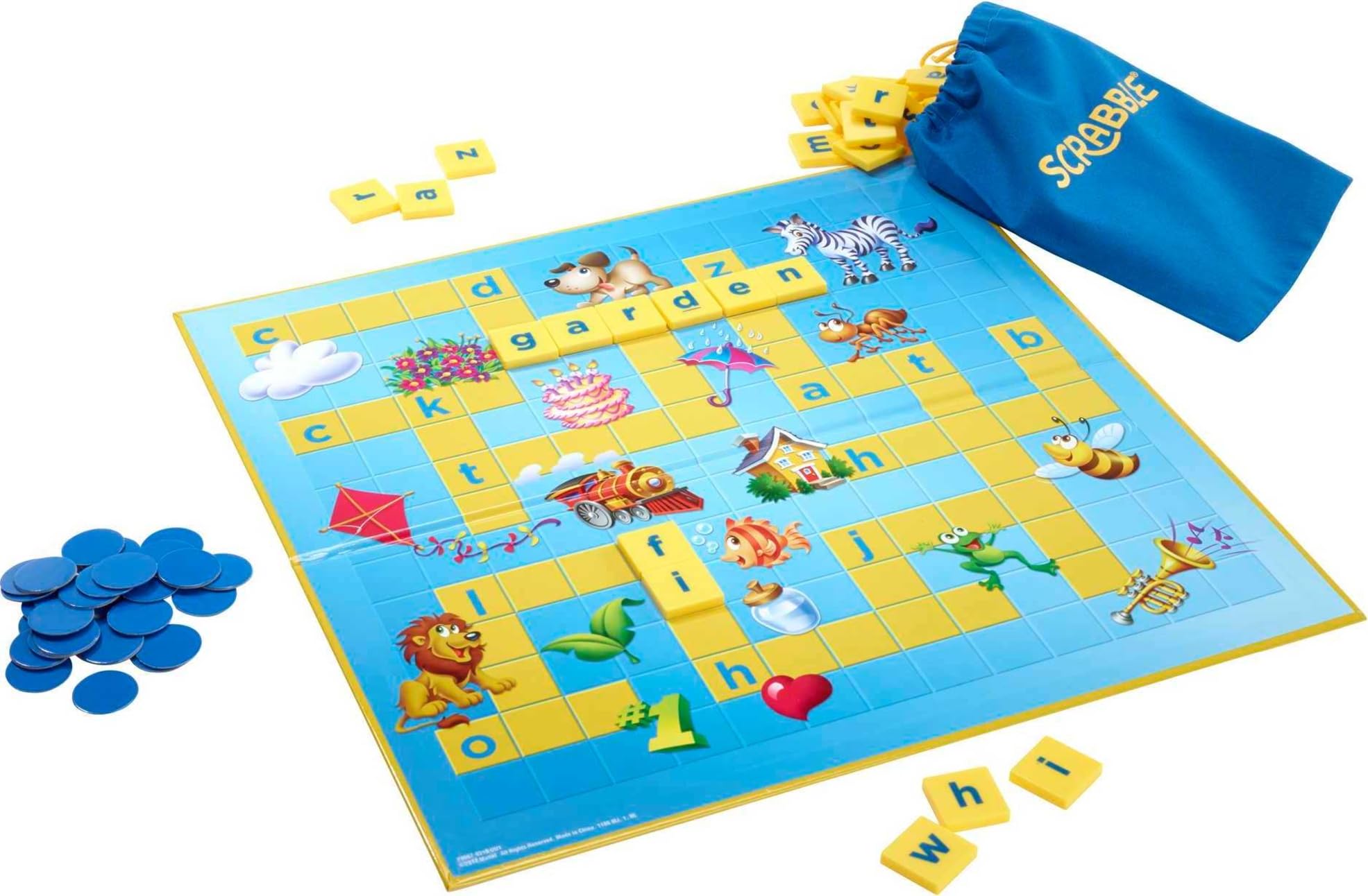 Amazon.com: Mattel Games Scrabble Junior Kids Crossword Game with
