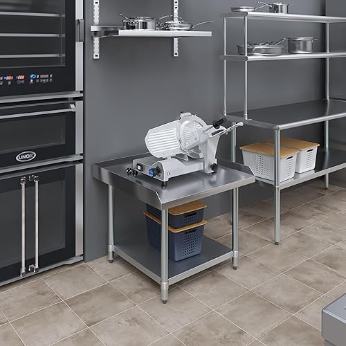 Miniatura 9 de AmGood Soporte de acero inoxidable de 30 x 30 pulgadas | Altura: 24 pulgadas | Mesa de parrilla comercial resistente