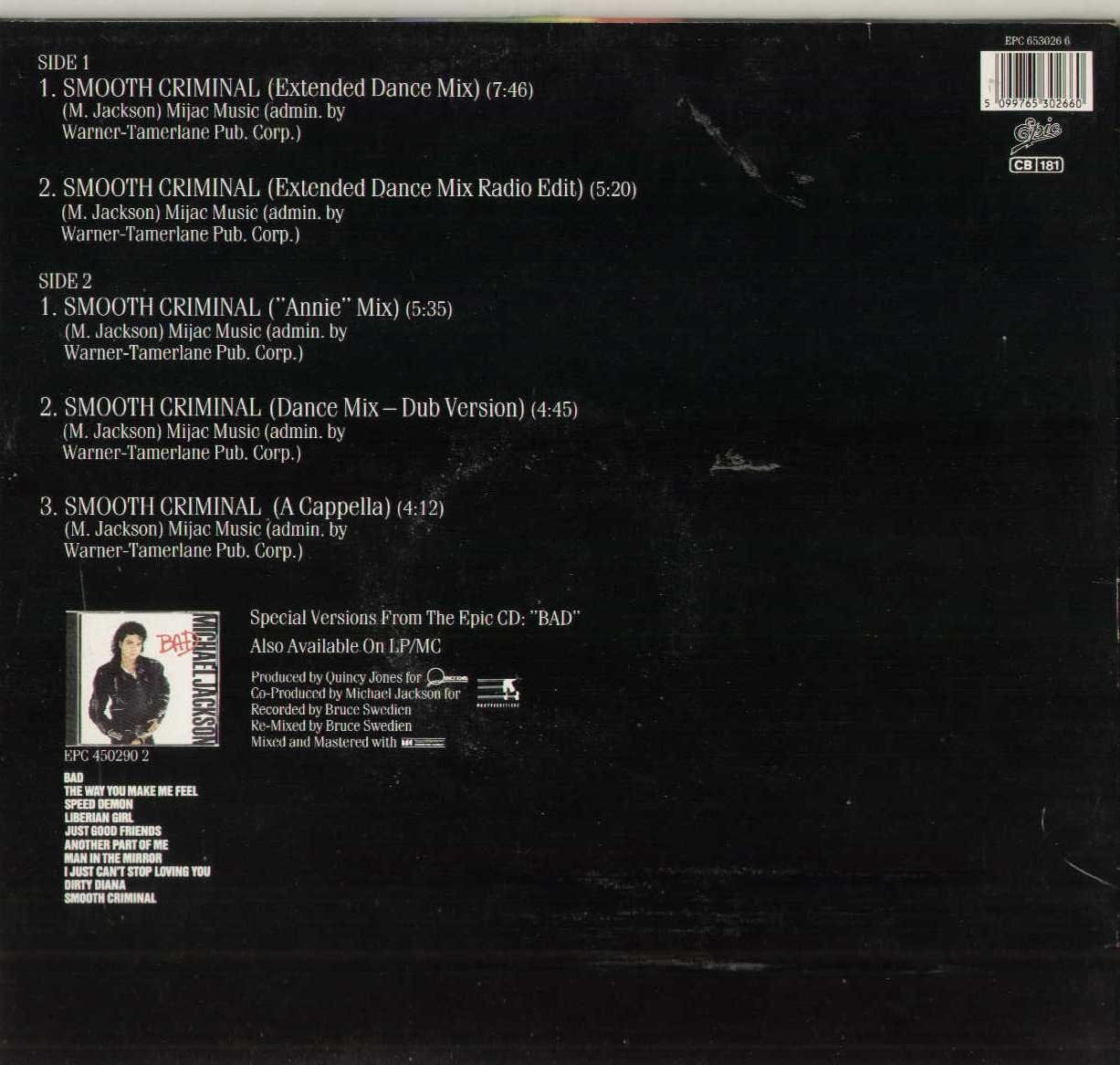Smooth Criminal - Moonwalker Sleeve