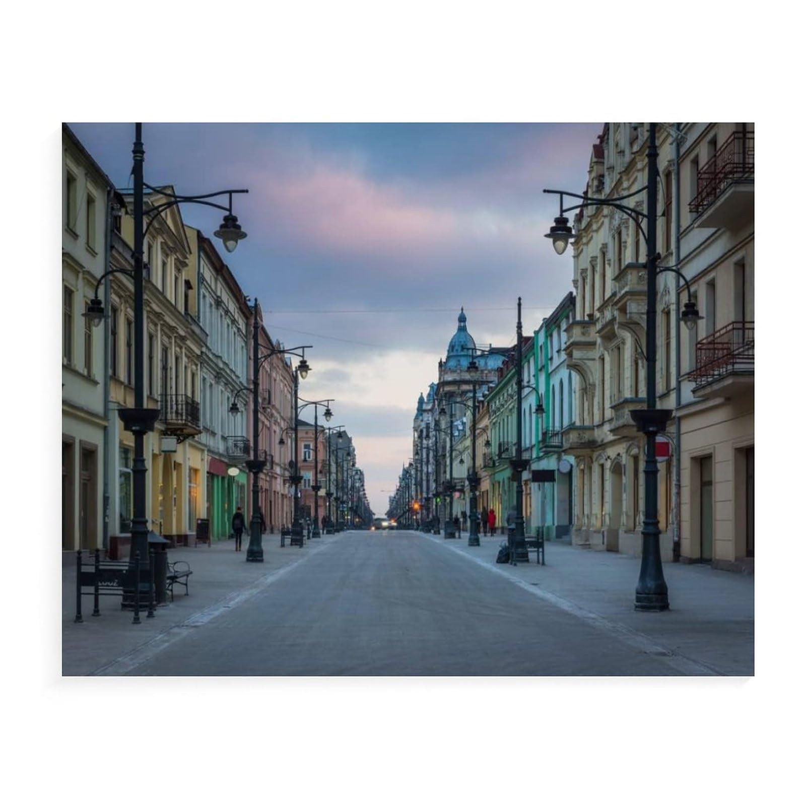 Jigsaw Puzzles for Adults 1000 Piece,Street in the city of Lodz,cardboard puzzle， Difficult Puzzle for Adult Teenagers Leisure Fun Game Toy Suitable for Family Friends Decorative(38x26cm）-145