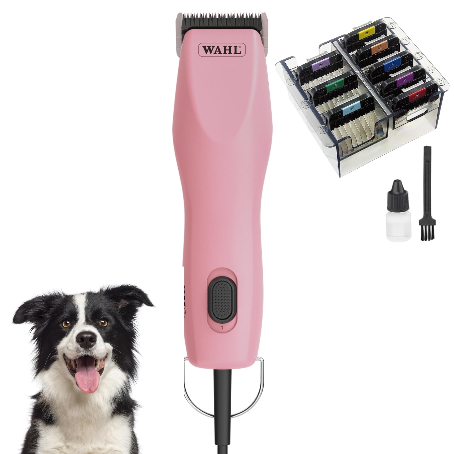 Agrarzone Wahl KM2+ Hundeschermaschine Schermaschine Hund Moser Tierpflege | Aufsteckkamm Set, Profi, Groomer, leise, vibrationsarm
