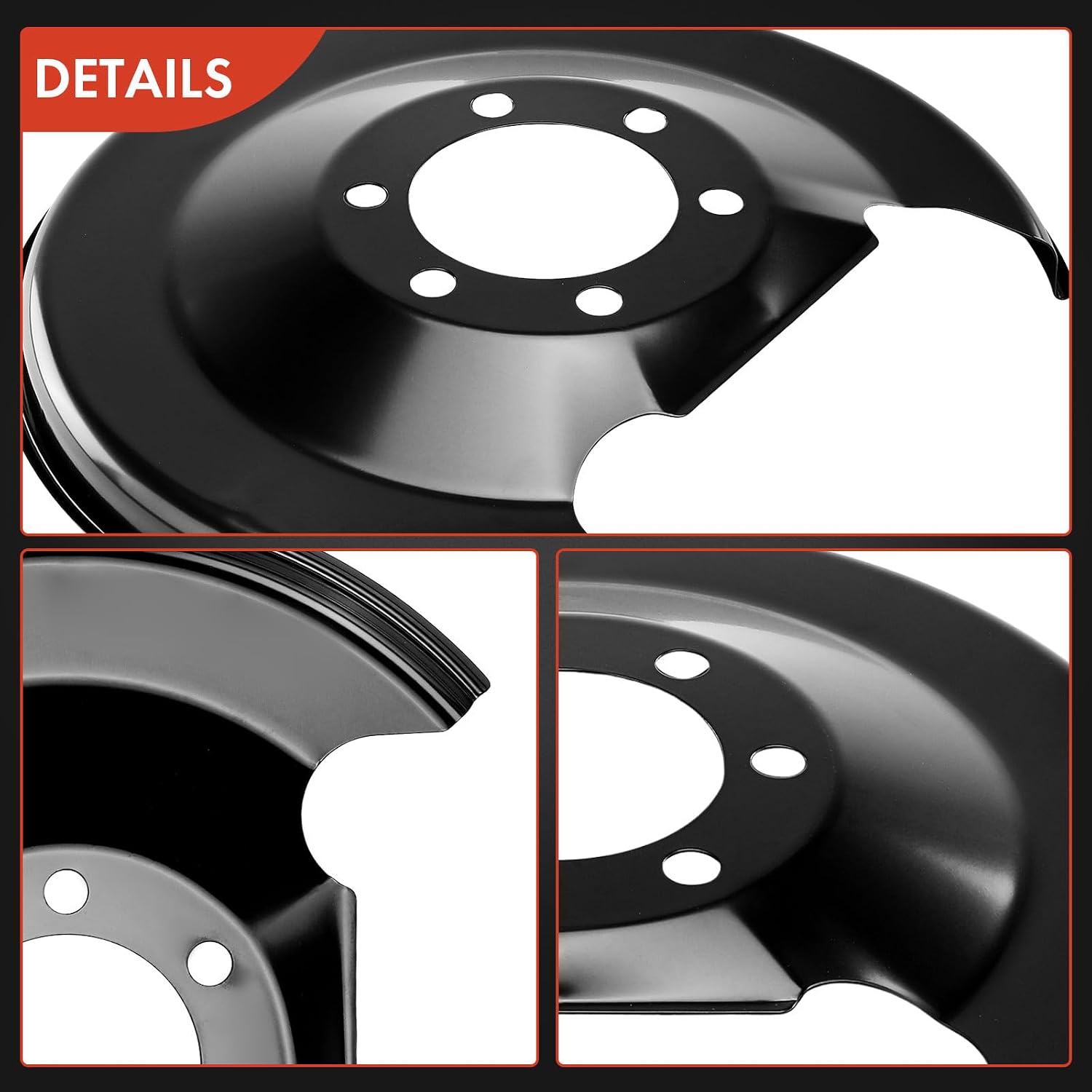 A-Premium Rear Driver or Passenger Side Brake Dust Shield Compatible with Mitsubishi Models - Outlander 2012-2022, Outlander PHEV 2018-2019, ASX 2013-2015