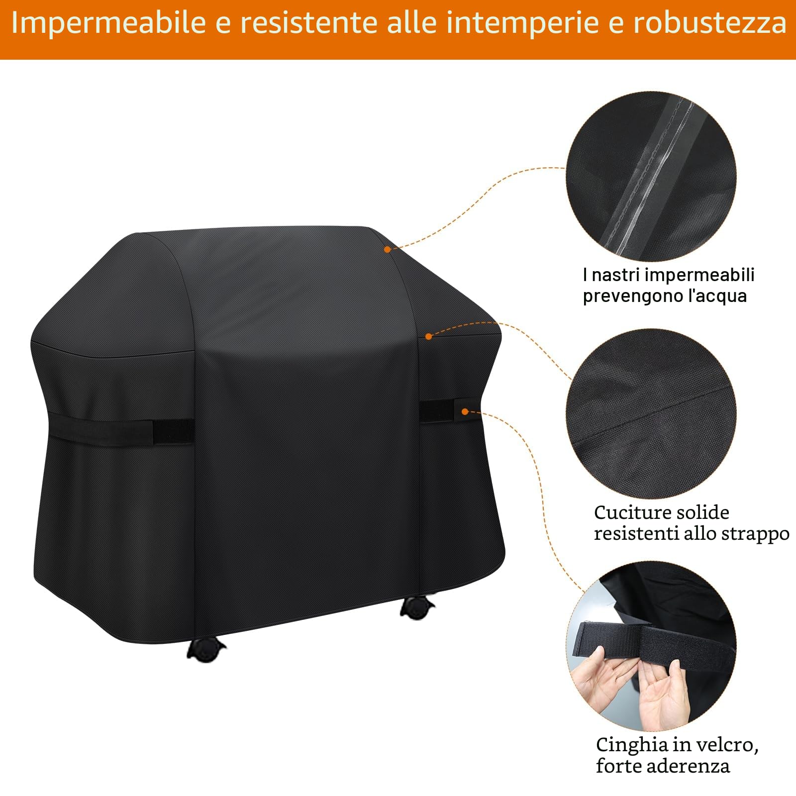 Weber Spirit serie 300 Copertura Barbecue 132 cm Oxford 600D Impermeabile PU