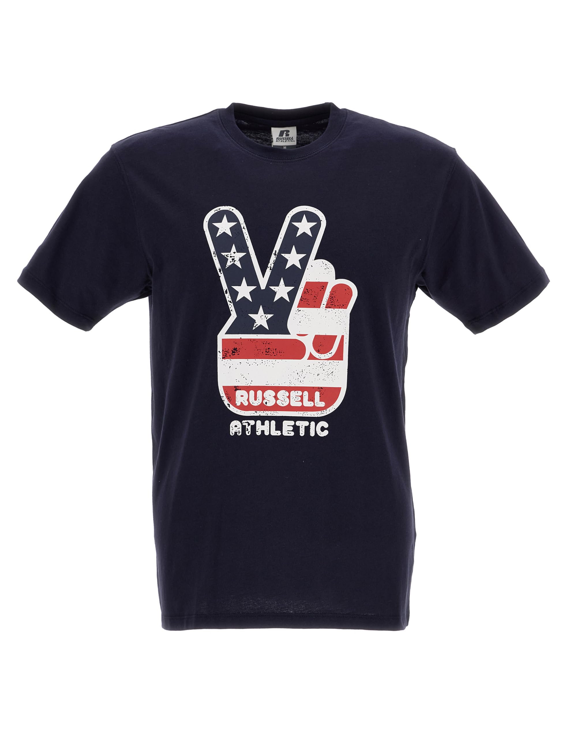 Russell Athletic S/S Crewneck Tee Short Sleeve T-Shirt, Marine, M