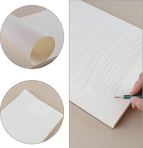 Miniatura 6 de Cuaderno de bocetos de 9 x 12 pulgadas, bloc de bocetos con espiral superior, paquete de 4 blocs de 100 hojas cada uno (68 libras3.53ozm - 100 gm2),