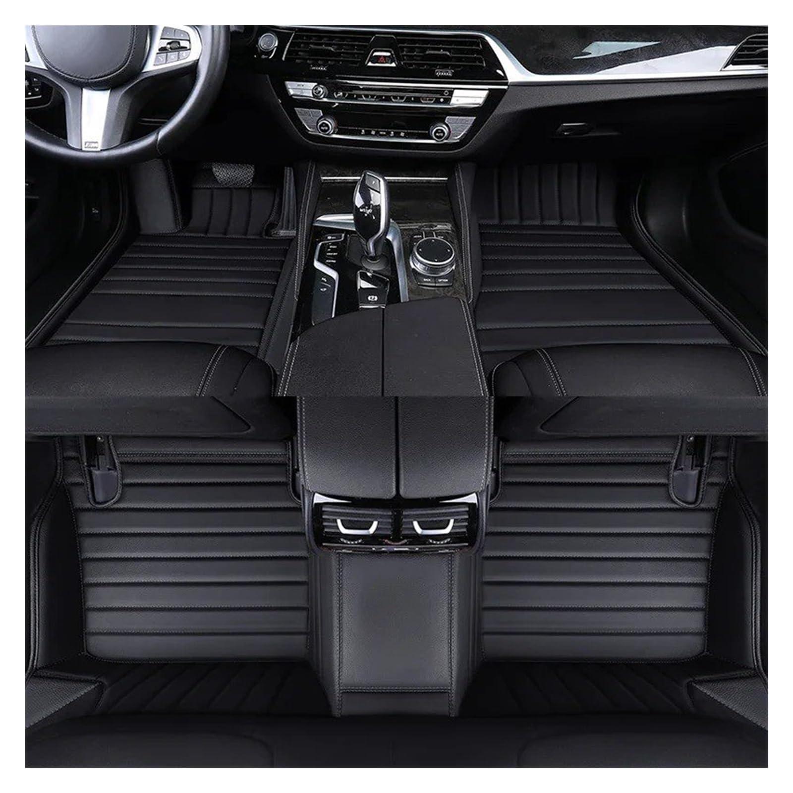 Car Alfombrillas Coche para BMW para X2 F39 2018 2019 2020 2021 2022 2023 5D Alfombrillas De Coche Accesorios Interiores(All Black 5 Seats)