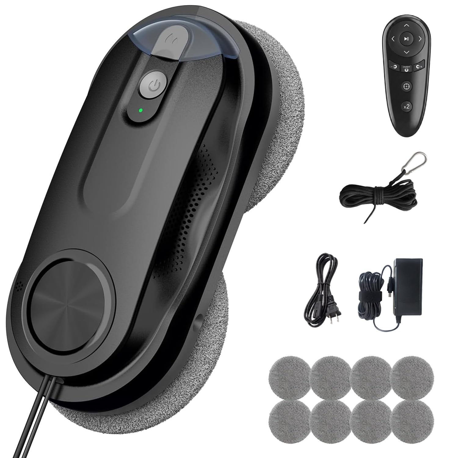 Photo 1 of KKI Window Cleaning Robot, Includes 2 Pre-Installed + 8 Replacement Cloths