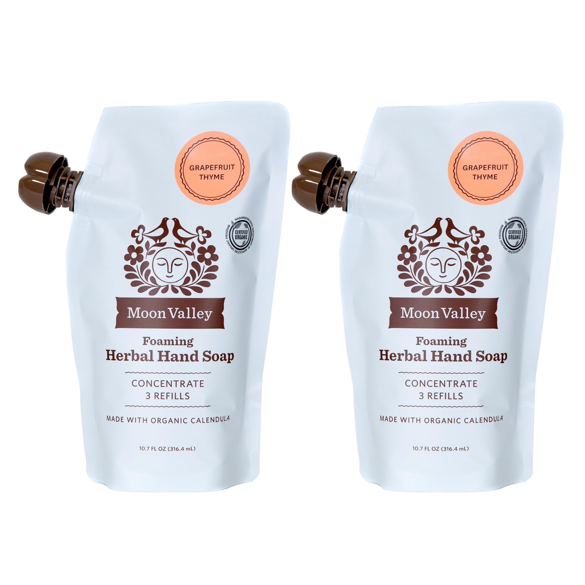 Moon Valley Organics HAND SOAP REFILL POUCH - GRAPEFRUIT THYME (2PACK)