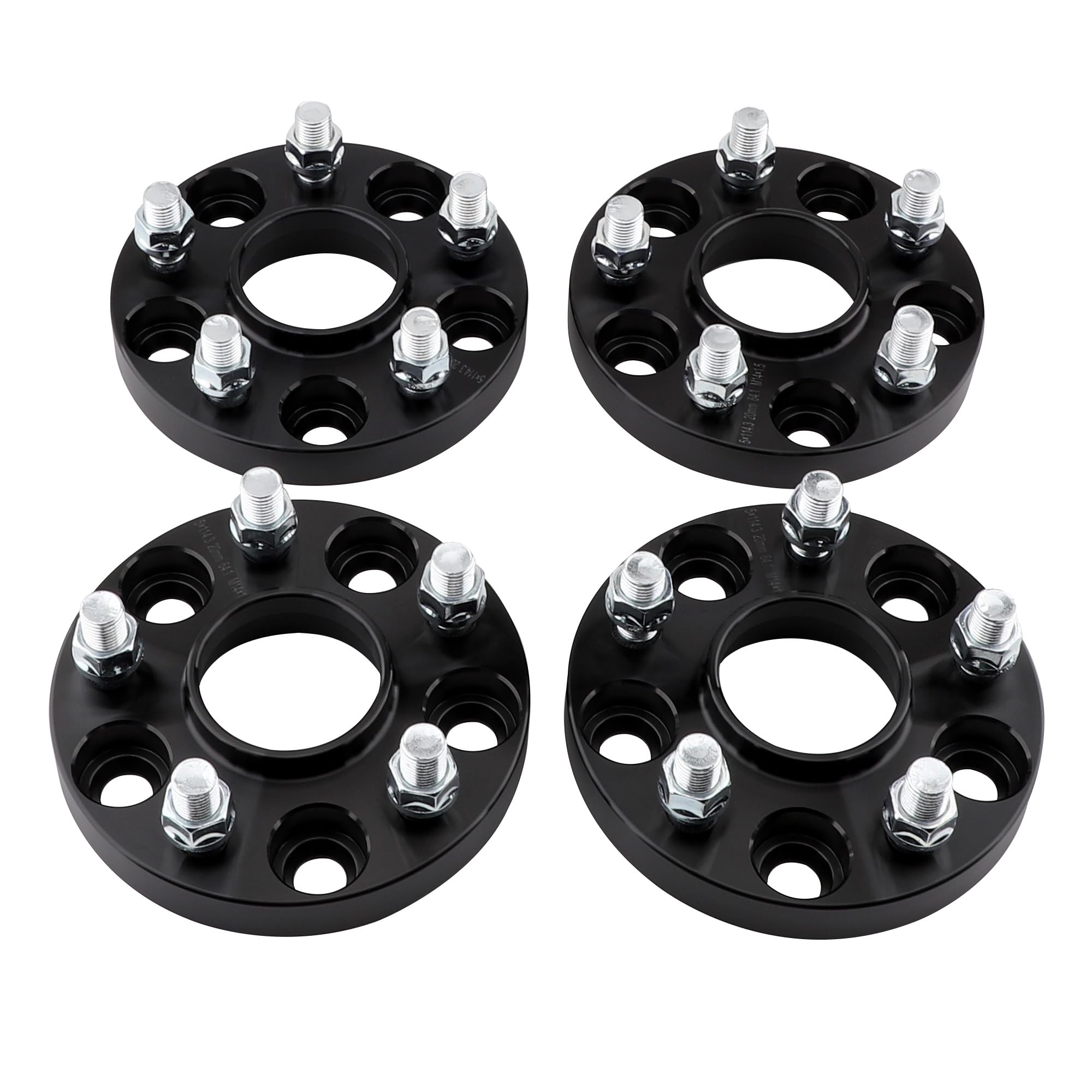 Photo 1 of ZY Wheel 5X4.5 Wheel Spacers M14x1.5 Studs 20mm Compatible for Tesla Model 3 2017-2023 Model Y 2020-2023 5x114.3 Spacer Hubcentric 64.1mm Hub Bore Aluminum 4PCS