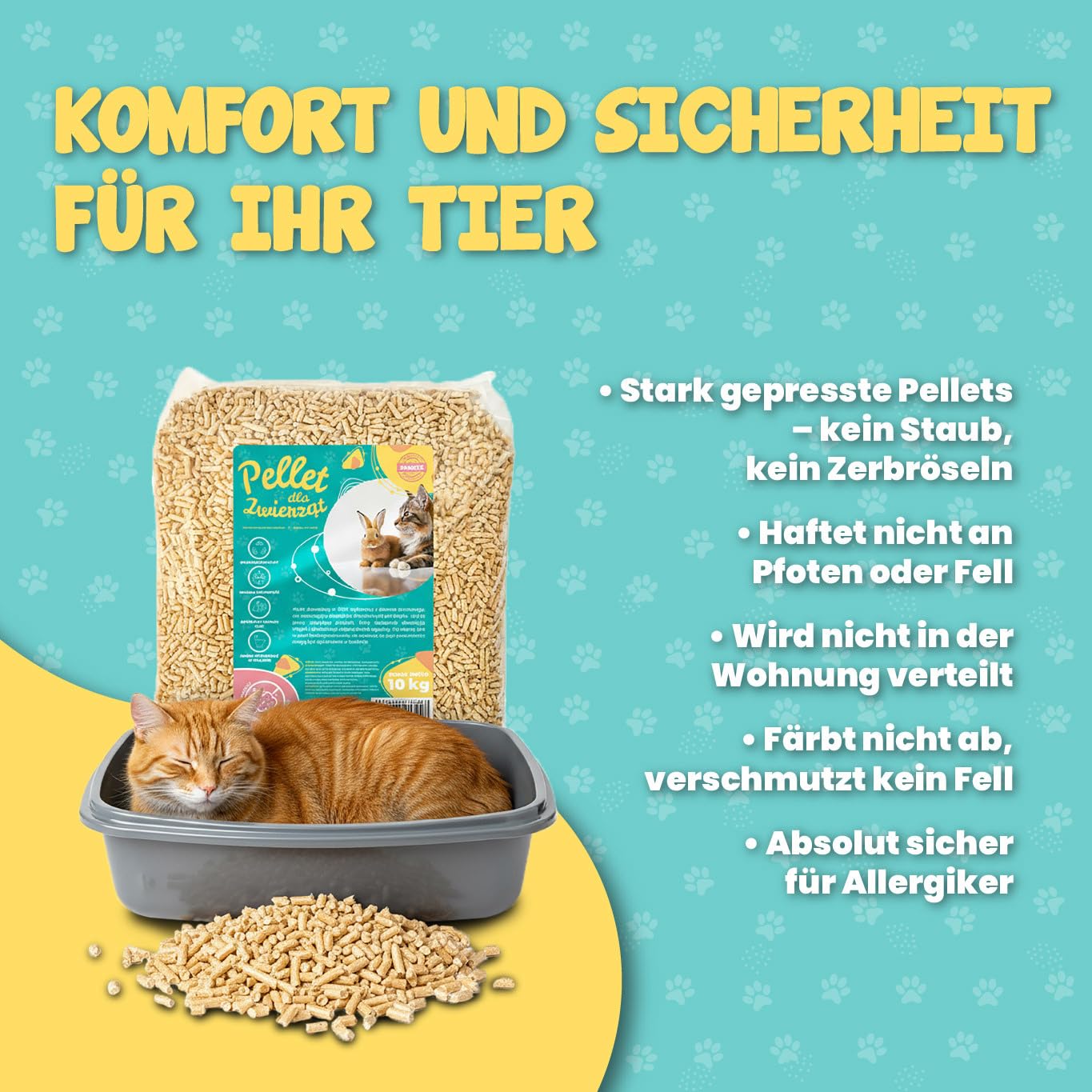 Katzenstreu Pellets | Holzpellets 100% reines Kiefernholz, pflanzliche  nicht klumpende Streu fr Katzen, Hamster, Kaninchen, Meerschweinchen 10kg|  holzstreu saugstark geruchsbindend fr kleintierstreu : Amazon.de: Haustier