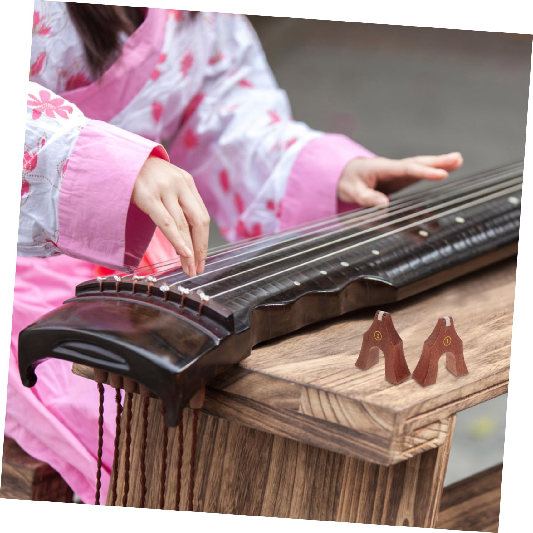 1 Satz Holz Guzheng Stegzubehör für 1-21 Saiten, Universell