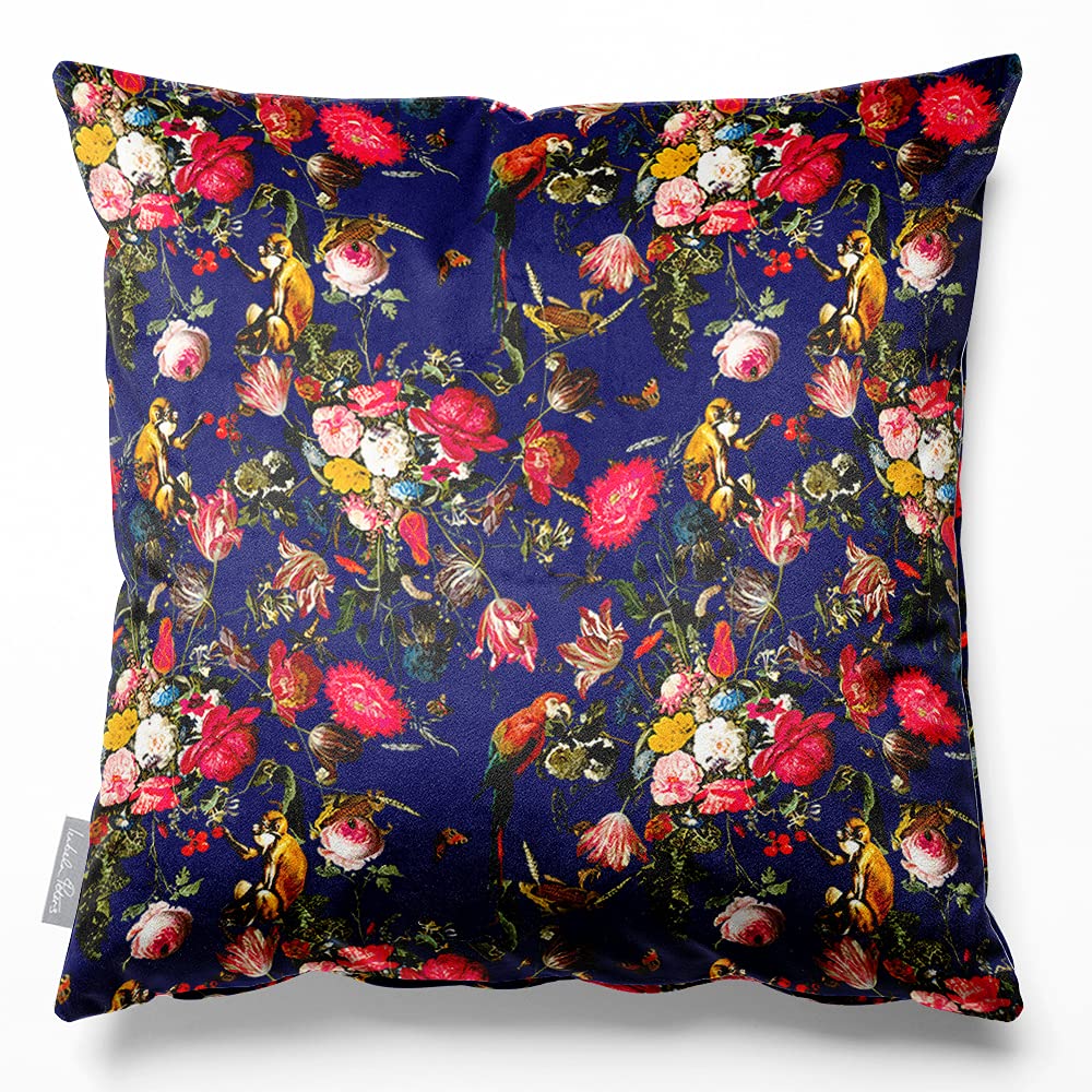 Izabela Peters Midnight Velvet Cushions - Eco-Friendly, 45 Cm, Monkey Puzzle - Chair & Sofa Cushions