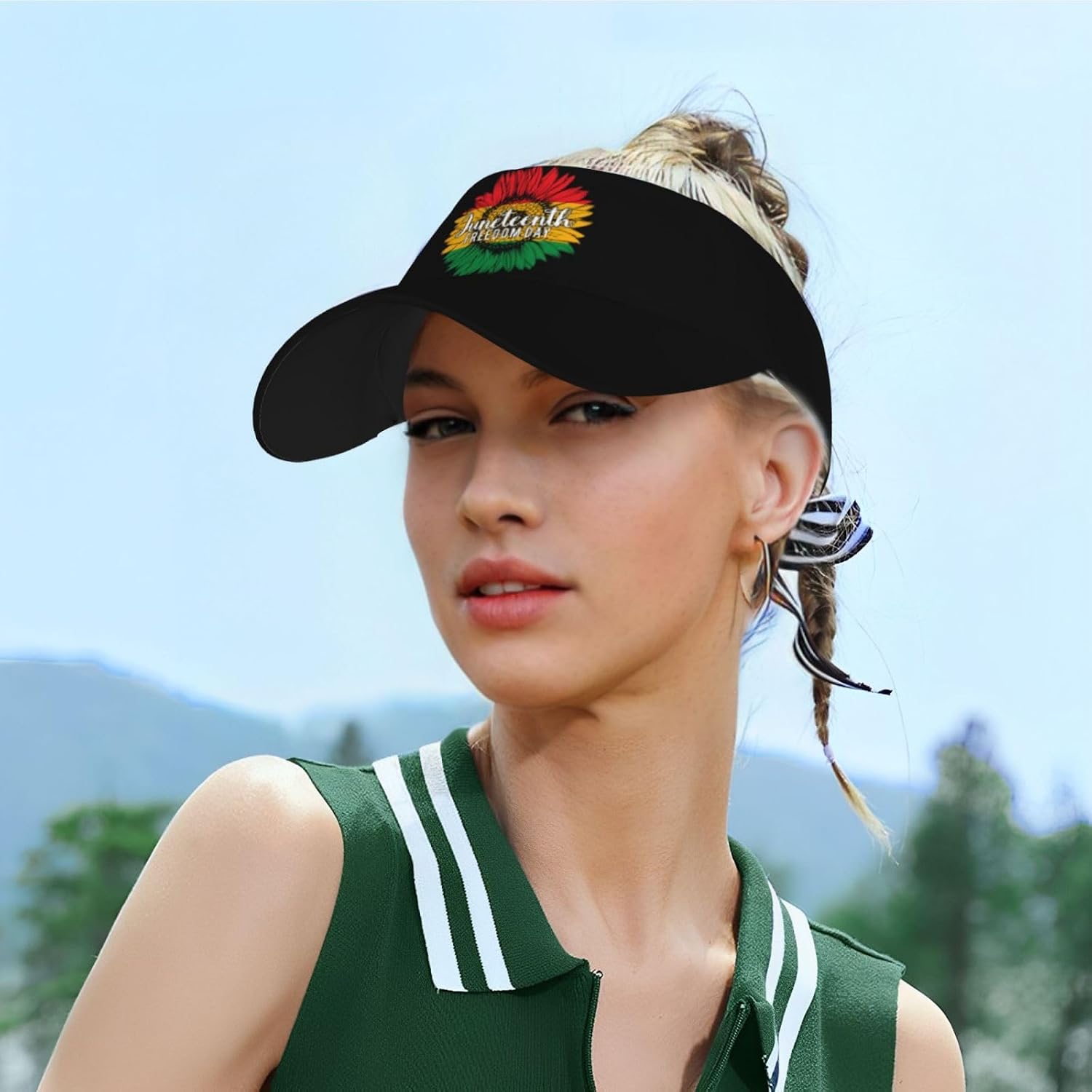Juneteenth Celebrate Freedom African American Hat for Women Men Sun Visors Cap Adjustable Summer Beach Hats