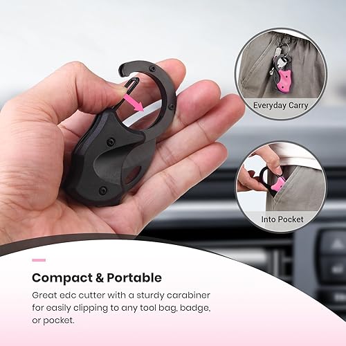 Vista 62 de Cuchillo de bolsillo pequeño de regalo para hombres, cortador de caja de llavero con hoja de 1.34 pulgadas, mini cuchillos plegables EDC