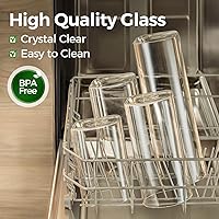 Vista 4 de 1Qt Airtight Glass Canisters with Bamboo Lid, Square Pantry Storage Containers for Coffee, Cookie, Candy, Snack, Nuts, Dry Goods - Kitchen & Pantry