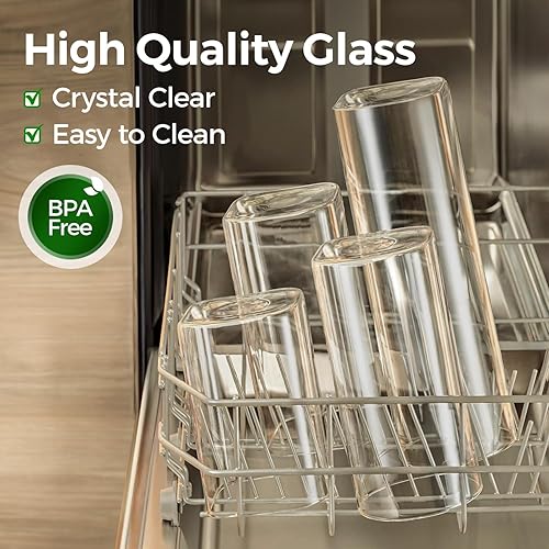 Miniatura 4 de 1Qt Airtight Glass Canisters with Bamboo Lid, Square Pantry Storage Containers for Coffee, Cookie, Candy, Snack, Nuts, Dry Goods - Kitchen & Pantry