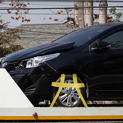 Miniatura 7 de TOPZEA Paquete de 4 correas de elevación de 6 pies x 2 pulgadas, correas de seguridad resistentes para recuperación de árboles, correas de seguridad