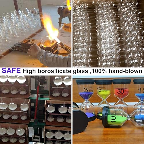 Miniatura 7 de SuLiao Temporizadores de arena de reloj de arena para niños, reloj de arena colorido de 135101530 minutos, reloj de arena irrompible de plástico