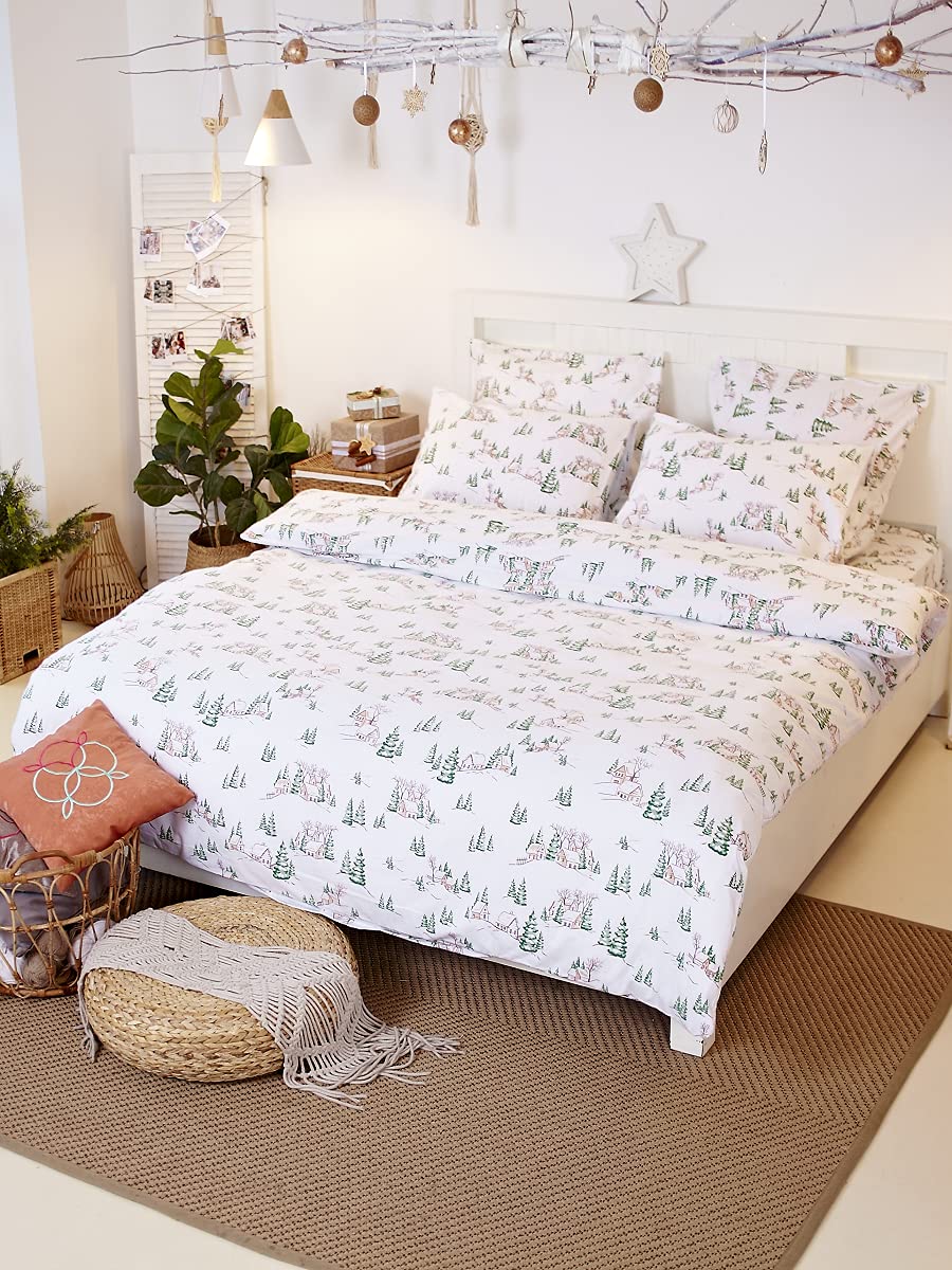 Linge de lit Conte de Noël flanelle 100% coton 150x200 cm