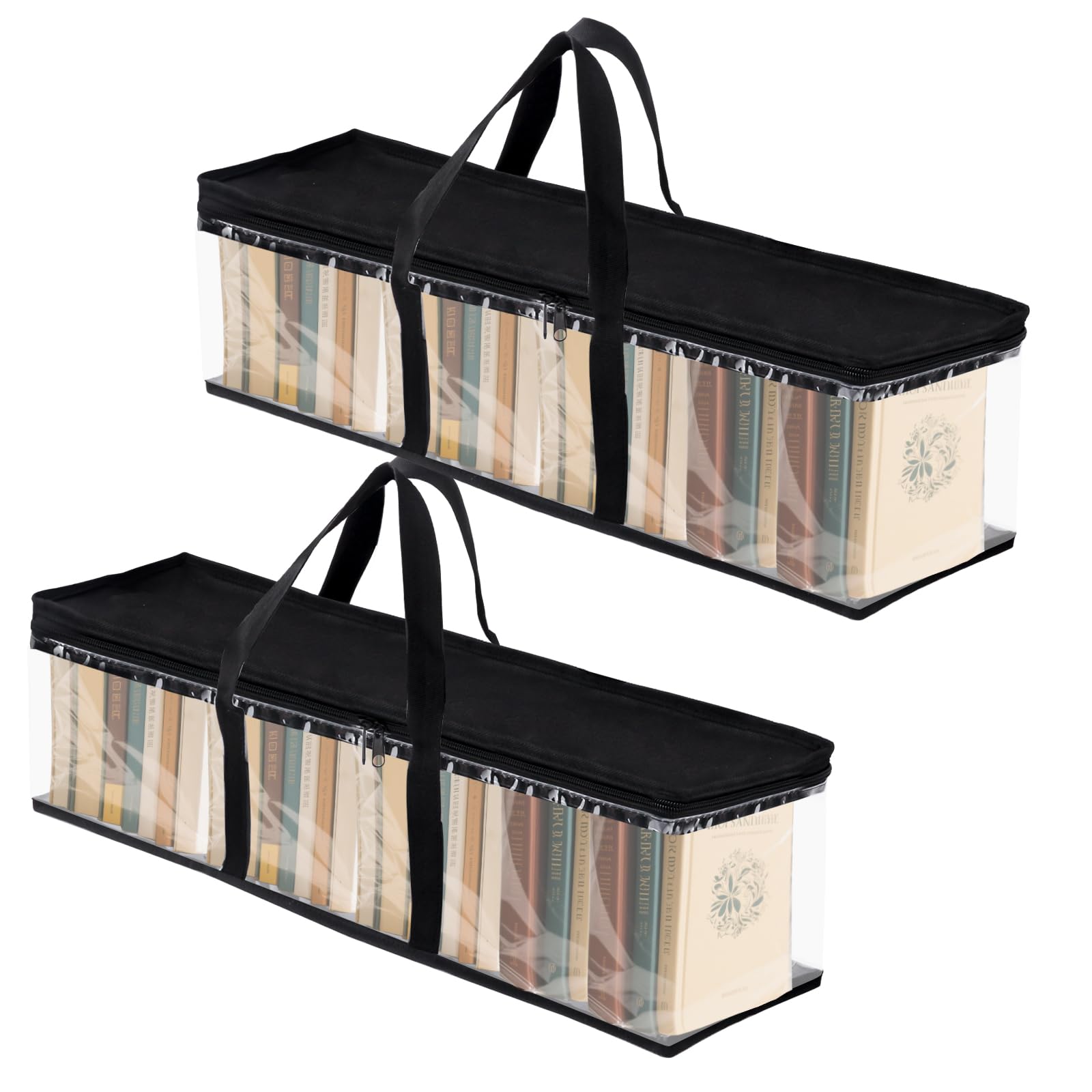 Flagsky CD case DVD Storage Bags,Transparent PVC Media Holder Organizer Bag for CDs, DVDs, Blu Ray Disc, Movie Cases, VHS Box, Video Game Disks,Books,