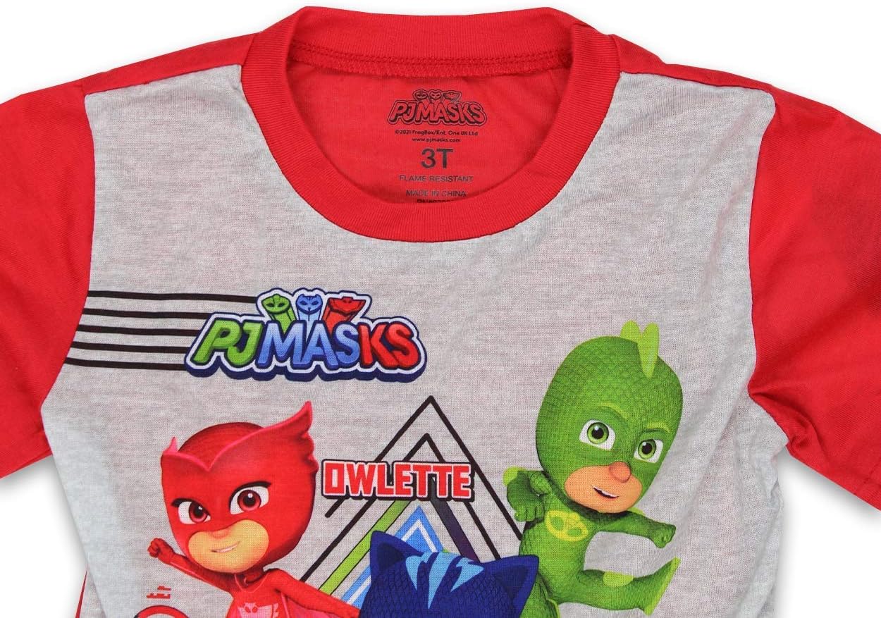 PJ Masks Toddler Boys 2 Piece Short Sleeves Pants Pajamas Set - Image 5