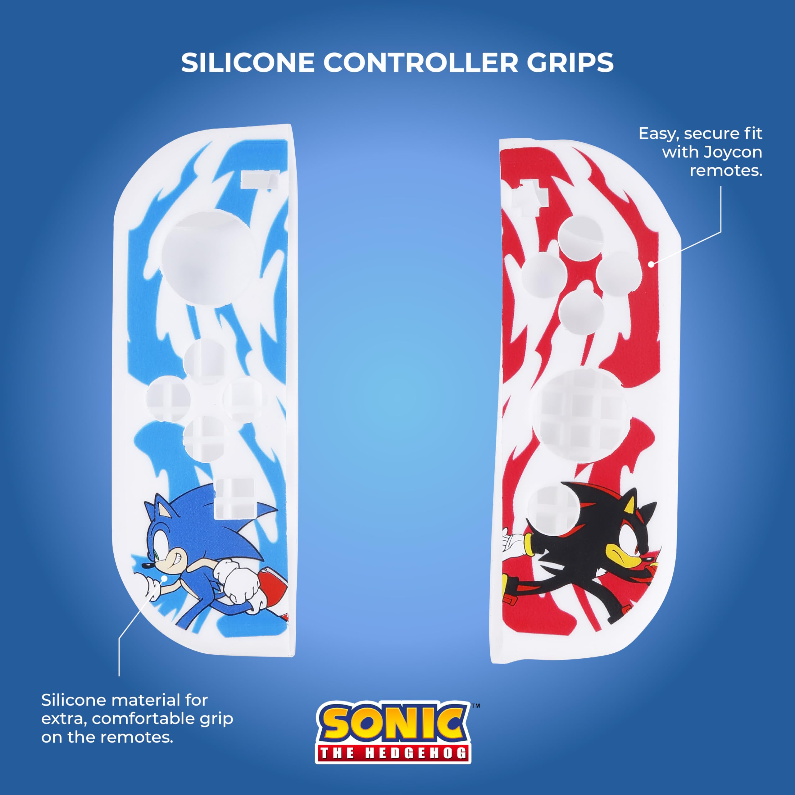 Nintendo Switch Case Sonic VS Shadow, custodia protettiva da trasporto con impugnature per controller, impugnature per pollice, volante,